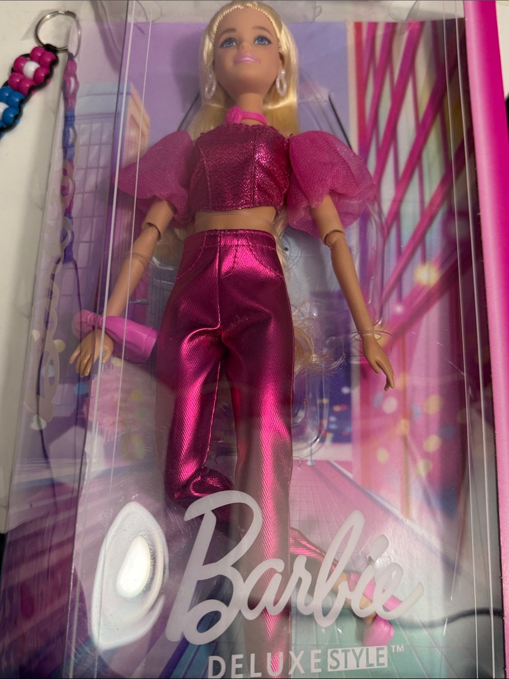 Barbie Metallic Hot Magenta Outfit Doll